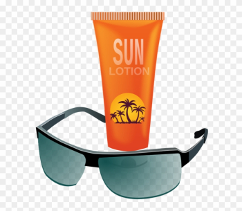Summer Clipart Sun, Hot Weather, Beach And Bbq Graphics - Sun Cream And Sun Glasses Summer Clipart Sun, Hot Weather, Beach And Bbq Graphics - Sun Cream And Sun Glasses