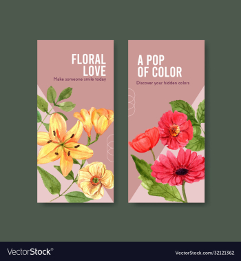 summer flower flyer template design