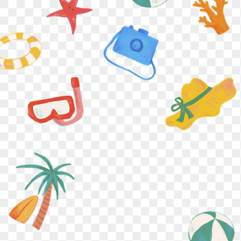 Summer holiday png frame, doodle | Free PNG - rawpixel