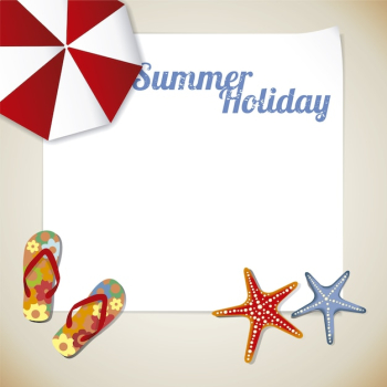 Summer holiday template Summer holiday template