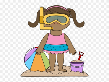 Summer Kids Clip Art - Girl At Beach Clipart Summer Kids Clip Art - Girl At Beach Clipart