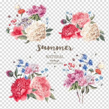 Summer natural flower advertisement, Flower illustration .xchng, Beautifully hand-painted flowers material plant transparent background PNG clipart