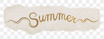 Summer png word, gold glittery | Free PNG - rawpixel