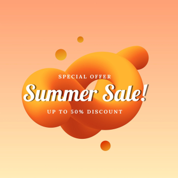 Summer sale badge template, orange | Free Vector Template - rawpixel