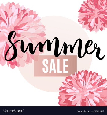 summer sale flower poster