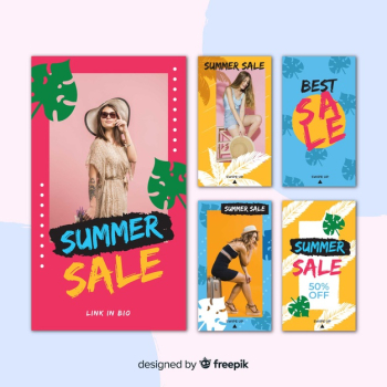Summer Sale Instagram Stories Templates | Download now free vectors on Freepik