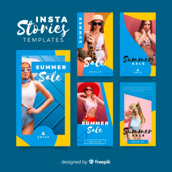 Summer sale instagram stories templates Free Vector Summer sale instagram stories templates Free Vector