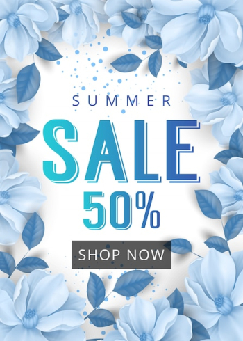 Summer sale poster template