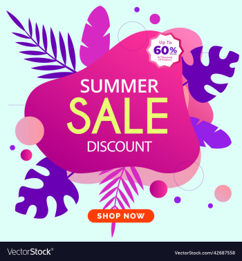 summer sales flyer with discount tag summer sales flyer with discount tag
