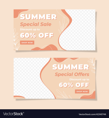 summer special sale banner template