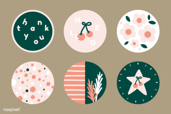 Summer sticker pack | Free stock vector - 845306 Summer sticker pack | Free stock vector - 845306
