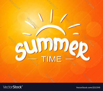 Summer time - typographic design vector image Summer time - typographic design vector image