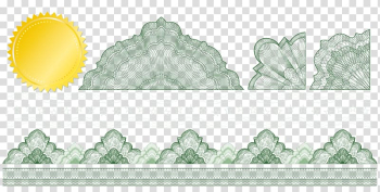 Sun and body of water , Guillochxe9 Rosette Illustration, Lace material lines transparent background PNG clipart