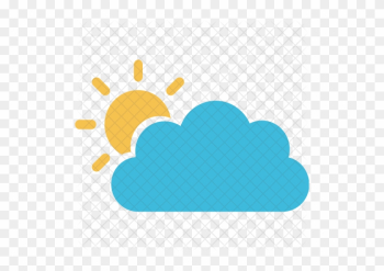 Sun Behind Cloud Icon - Cloud And Sun Icon Png