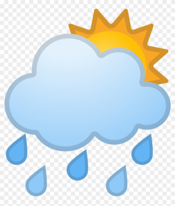 Sun Behind Rain Cloud Icon - Emoji Pluie