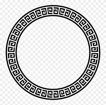 Sun Clipart Clipart Greek - Greek Key Circle Border