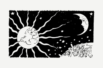 Sun, moon illustration, vintage celestial | Free PSD Illustration - rawpixel Sun, moon illustration, vintage celestial | Free PSD Illustration - rawpixel