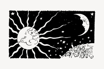 Sun, moon illustration, vintage celestial | Free Vector Illustration - rawpixel Sun, moon illustration, vintage celestial | Free Vector Illustration - rawpixel