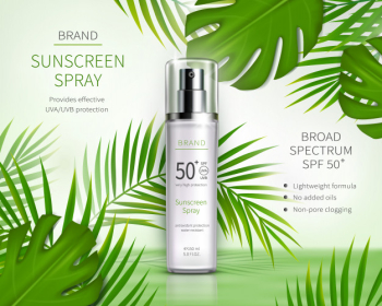 Sun protection cosmetic vector realistic. Sun protection cosmetic vector realistic.