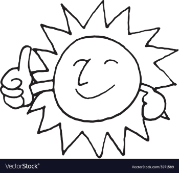 Sun smile vector image Sun smile vector image