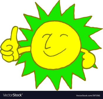 Sun smile with color vector image Sun smile with color vector image