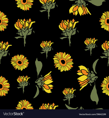 sunflower autumn harvest seamless pattern sunflower autumn harvest seamless pattern