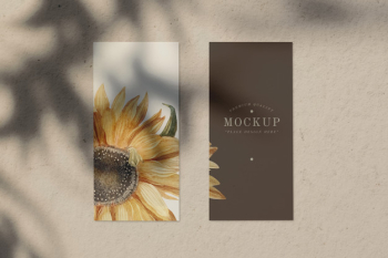 Sunflower design menu card mockup Free Psd Sunflower design menu card mockup Free Psd