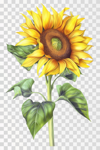 Sunflower Flower, PNG transparent background