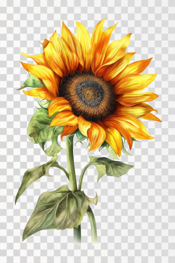 Sunflower Flower, PNG transparent background