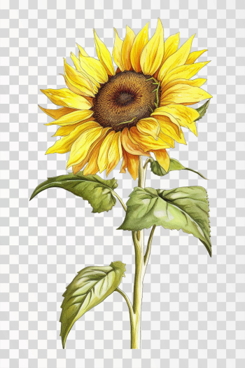 Sunflower Flower, PNG transparent background