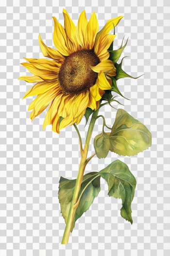 Sunflower Flower, PNG transparent background