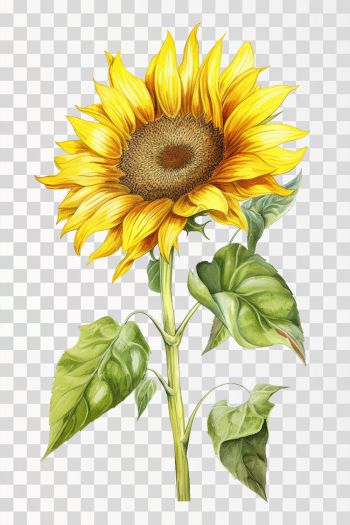 Sunflower Flower, PNG transparent background