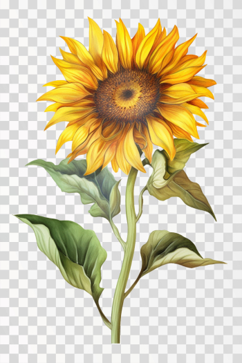 Sunflower Flower, PNG transparent background