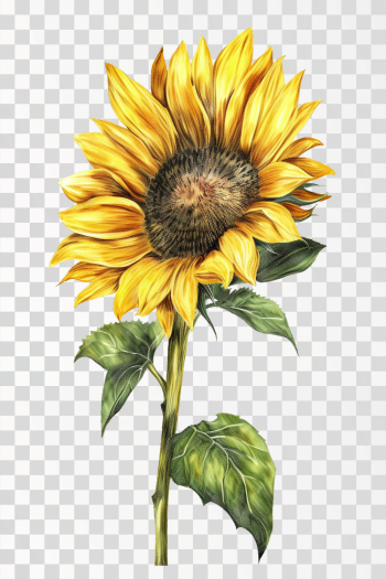 Sunflower Flower, PNG transparent background