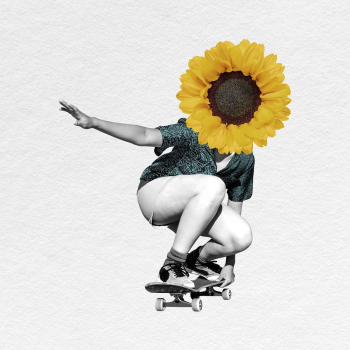 Sunflower woman skating clipart, surreal | Free Photo - rawpixel Sunflower woman skating clipart, surreal | Free Photo - rawpixel