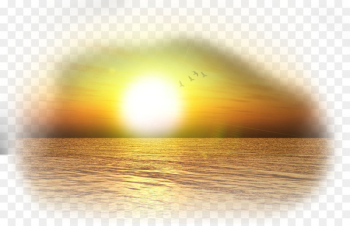 Sunlight Energy Yellow Wallpaper - Sunrise at sea landscape picture 