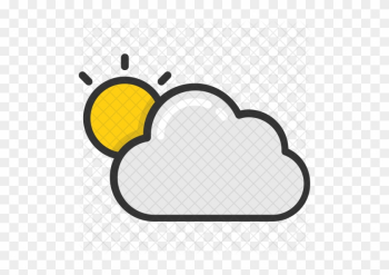 Sunny Cloud Icon - Weather Sunny Cloud Icon - Weather