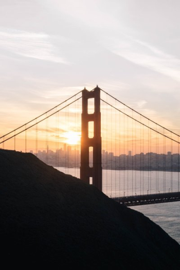 Sunset Behind Golden Gate Bridge Sunset Behind Golden Gate Bridge