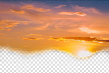 Sunset illustration, Sky Cloud Sunset Dusk, Yellow sky transparent ...