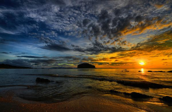 sunset under beach sunset under beach