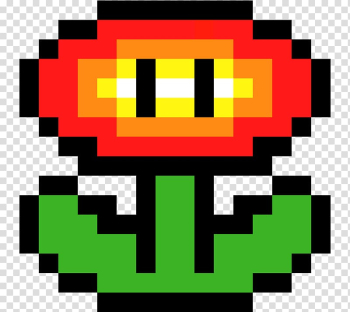 Super Mario flower illustration, Mario Pixel art Flower Minecraft, yoshi transparent background PNG clipart