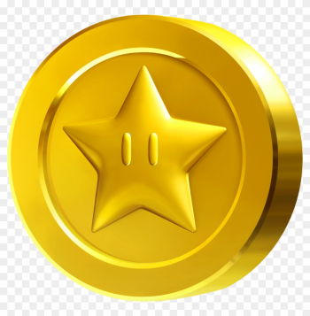 Super Mario Star Coins Clipart Free - Mario Star Coin