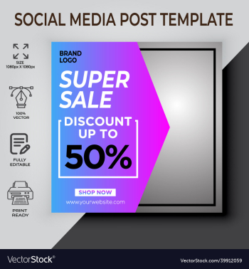 super sale social media post template super sale social media post template