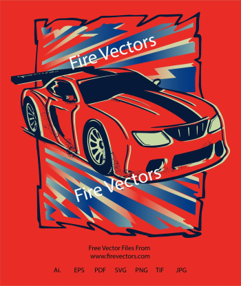 Super Speed Car Vector Free Download