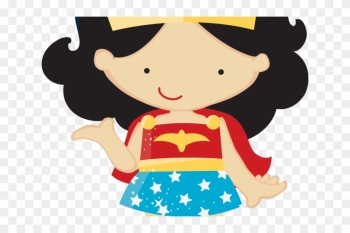 Supergirl Clipart Word - Mujer Maravilla Niña Dibujo