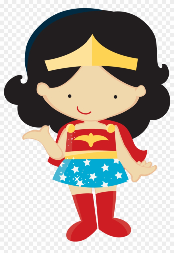 Superhero Girls Clipart, Girl Power Clipart, Supergirls, - Mulher Maravilha Baby Png