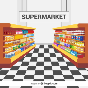 Supermarket shelves Supermarket shelves