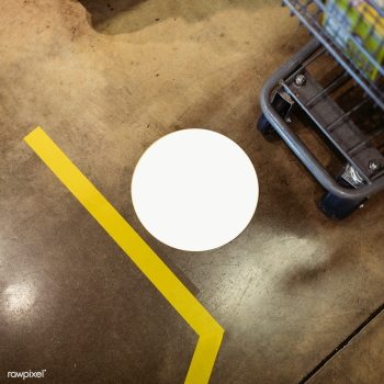 Supermarket social distancing sign on the ground during coronavirus pa.. | Free  transparent png - 2313573