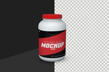 Supplement Bottle Free Mockup