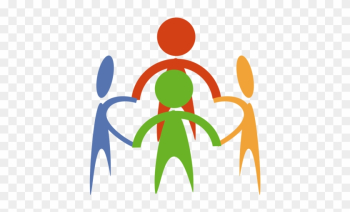 Support System Clipart - Cartoon People Holding Hands